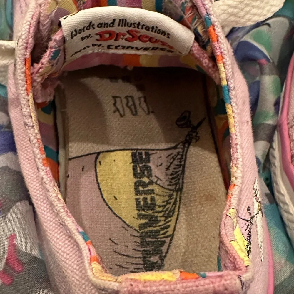 Converse Kids' Pink Dr. Seuss “Oh the Places You’ll Go” Shoes